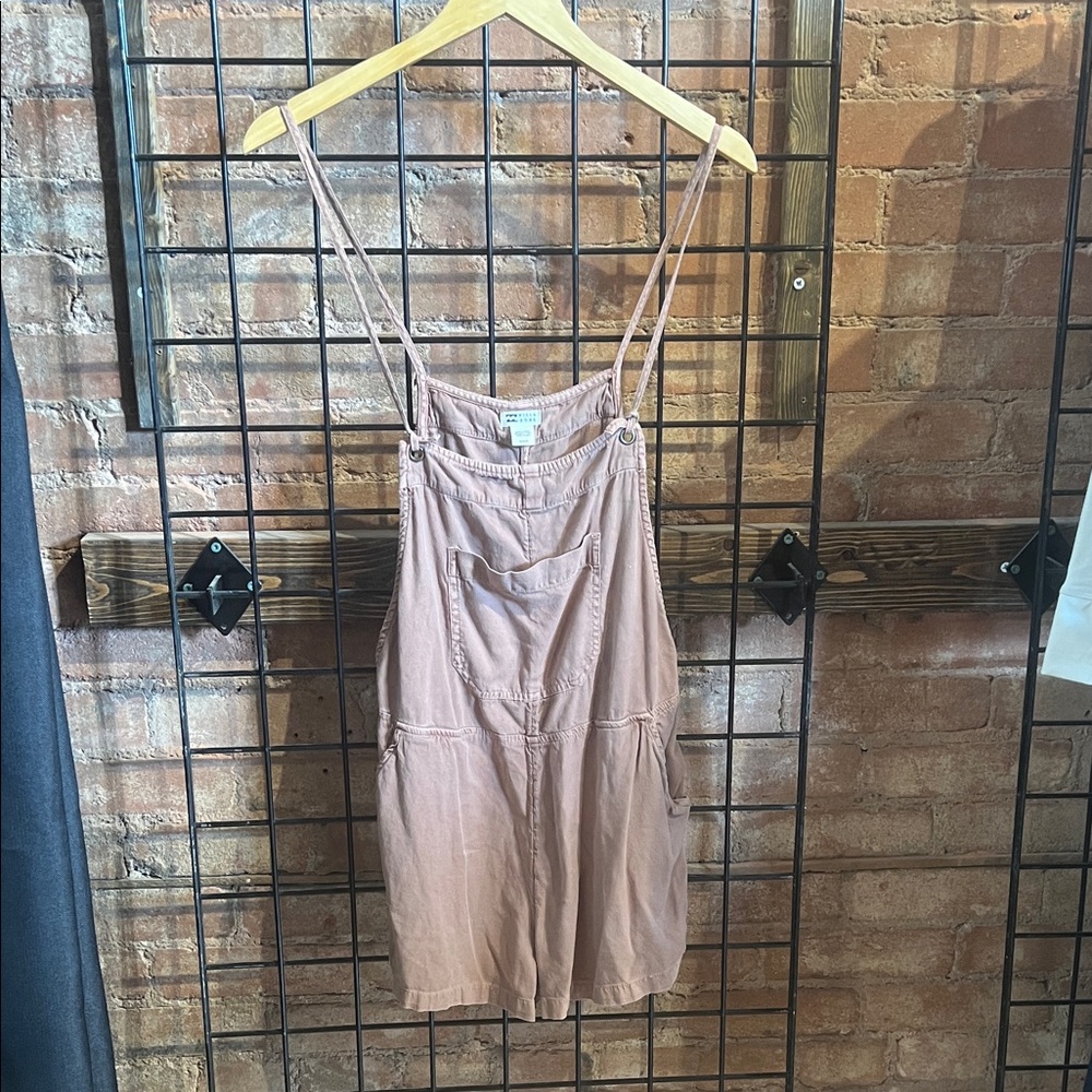 Billabong Dusty Pink overall shorts